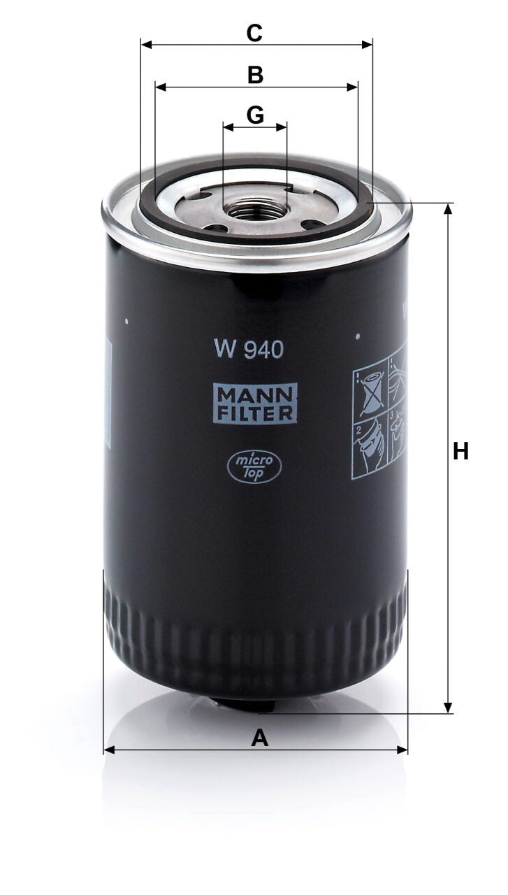 Filtro de Aceite MANN-FILTER W 940